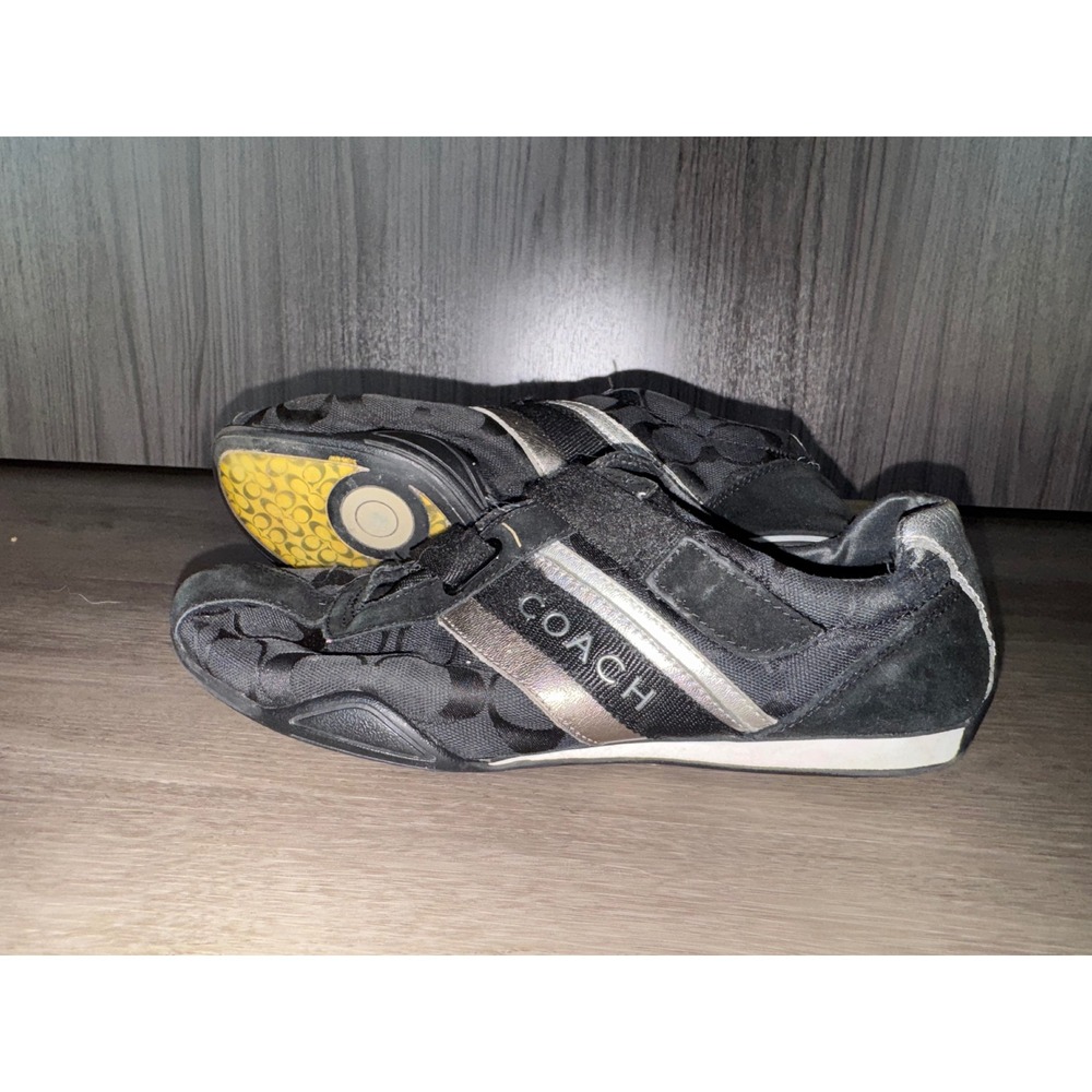 Coach Women's Black Logo Velcro Shoes, 9.5 - Picture 4 of 8
